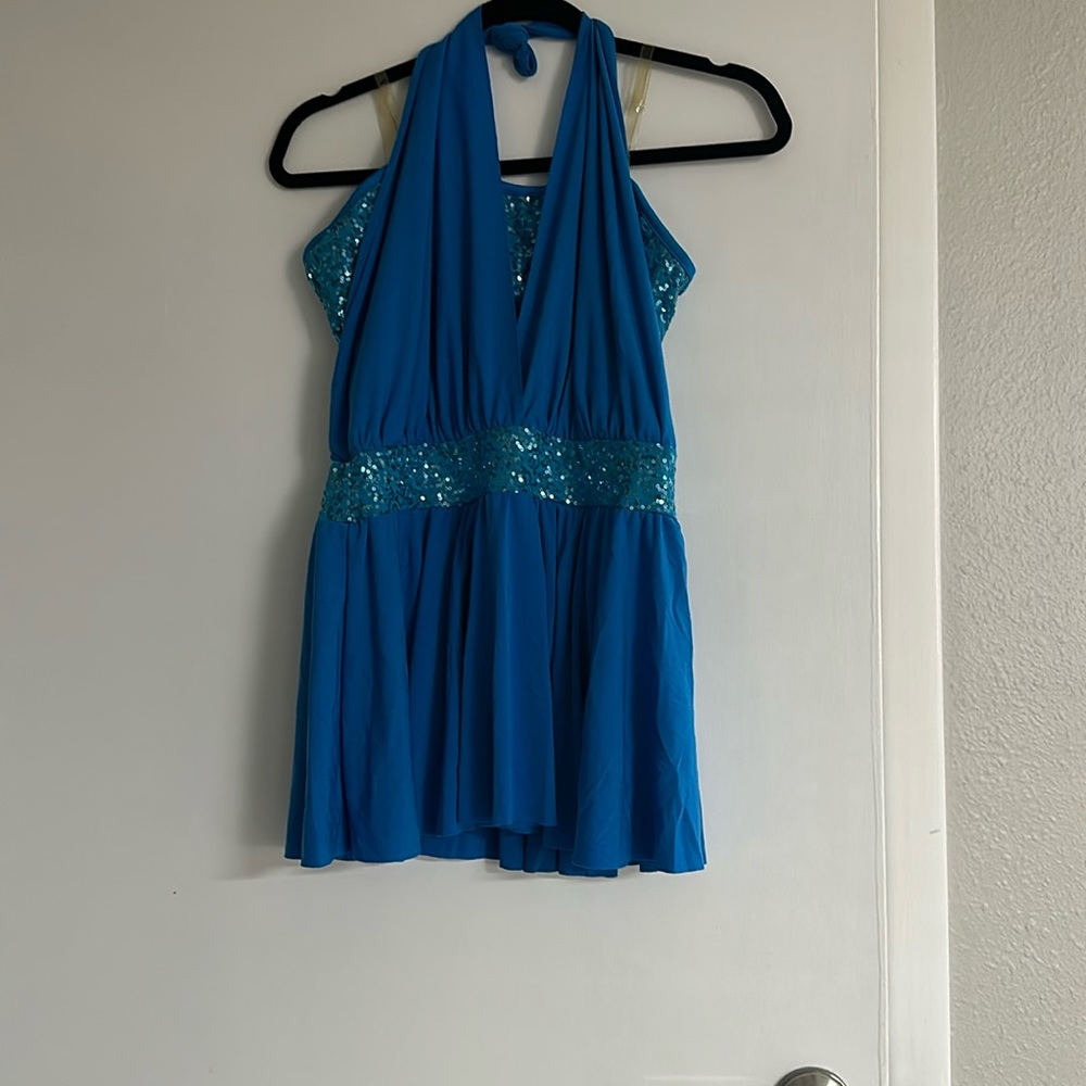 Blue dance costume
